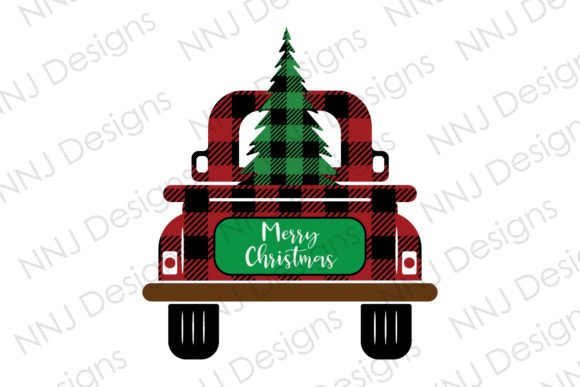 Buffalo Plaid Christmas Truck W Tree: A Versatile Graphics Asset