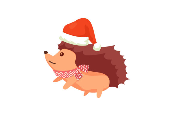 Christmas Animal Illustration: A Festive Embroidery Delight