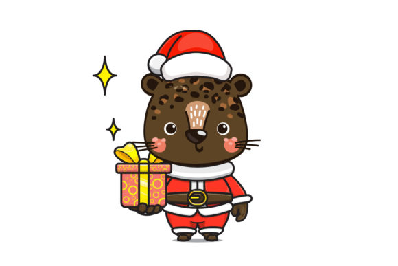 Christmas Animal with Santa Style: Festive Graphics for Local Brands
