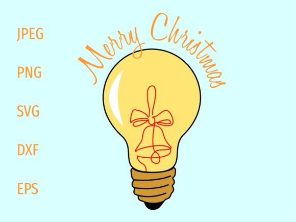 Christmas Bell in a Light Bulb: A Unique Graphic for Holiday Marketing