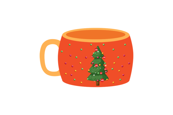 Christmas Coffee Cup: A Festive Graphic for Handmade Creations