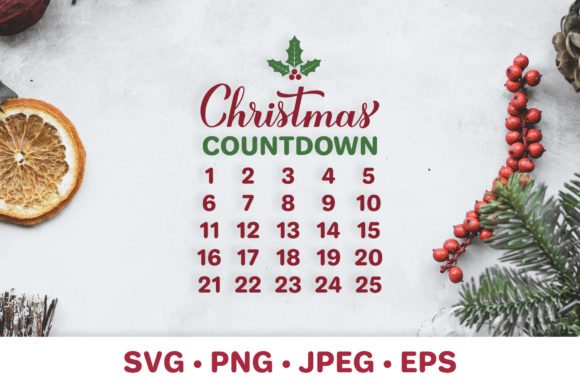 Christmas Countdown Sign: A Festive Graphics Asset
