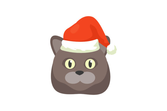 Christmas Cute Cat Illustration: A Charming Graphics Asset