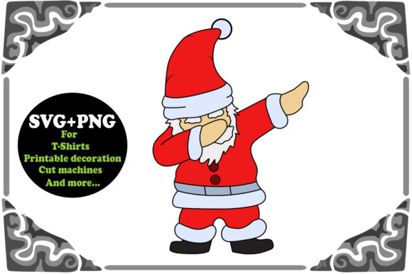 Christmas Cute Dabbing Santa for Festive Branding