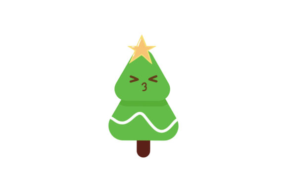 Christmas Cute Kawaii Tree Vector Design