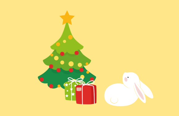 Christmas Decoration Rabbit Illustration: A Versatile Graphics Asset