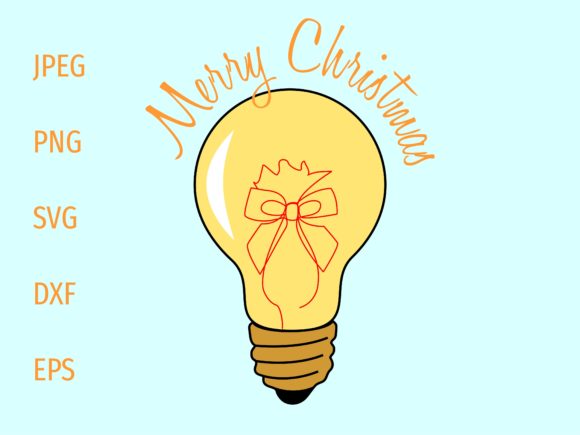 Christmas Gift in a Light Bulb: A Unique Graphic for Your Content