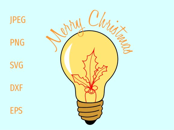 Christmas Holly in a Light Bulb: A Festive Graphics Asset