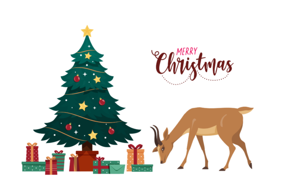 Christmas Illustration Deer Vector: A Versatile Graphics Asset