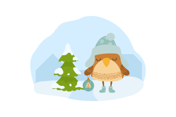 Christmas in Winter with Animals: A Versatile Graphics and Illustrations Asset