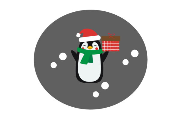 Christmas Penguwin: A Festive Graphic for Handmade Creations