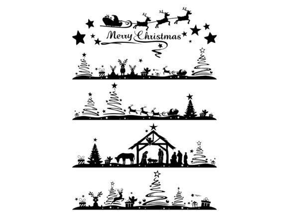 Christmas Silhouette Set: Perfect for Festive Branding
