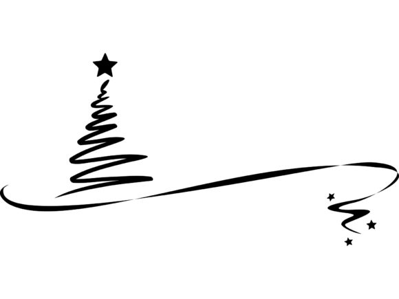 Christmas Silhouette Tree: A Versatile Graphics and Illustrations Asset