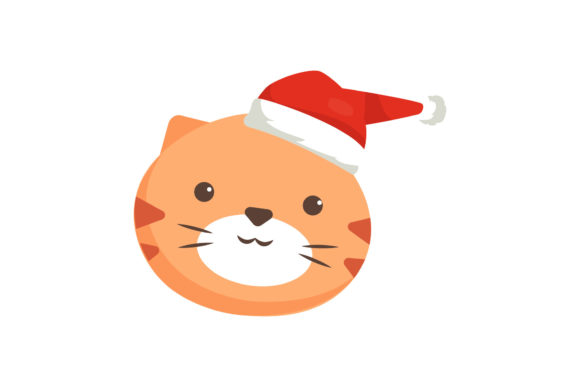 Cute Cat Christmas Illustration: A Festive Graphics Must-Have