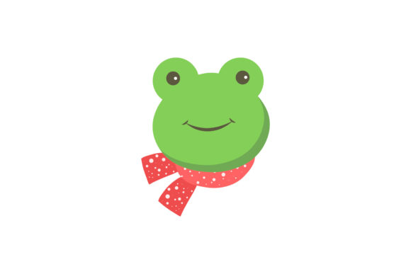 Cute Frog Christmas Illustration: A Charming Graphics Asset